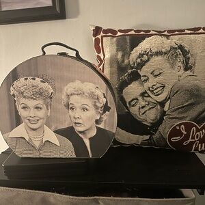 I Love Lucy Pillow and Small I Love Lucy Suitcase